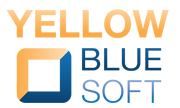 Yellow blue soft logo