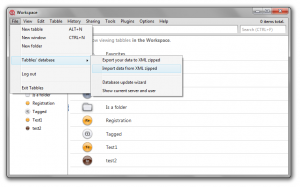 Import Tabbles legacy database
