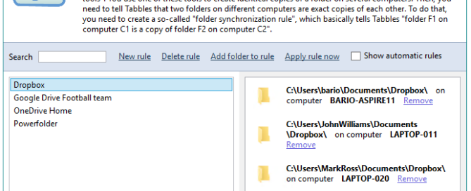 tag files in dropbox Folder Synchronization