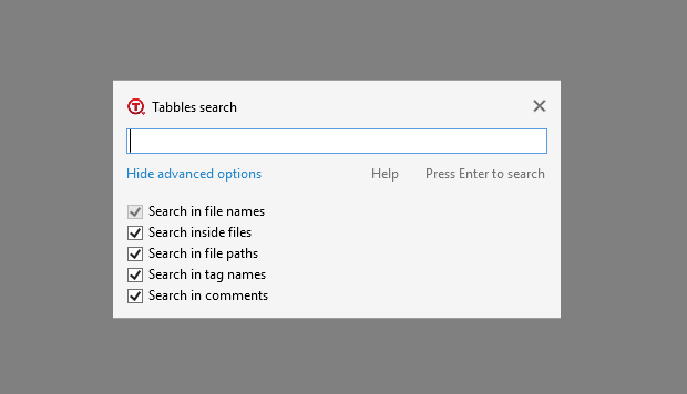 Tabbles Unified Search
