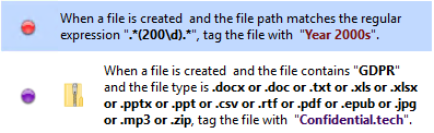File categorization regular expression