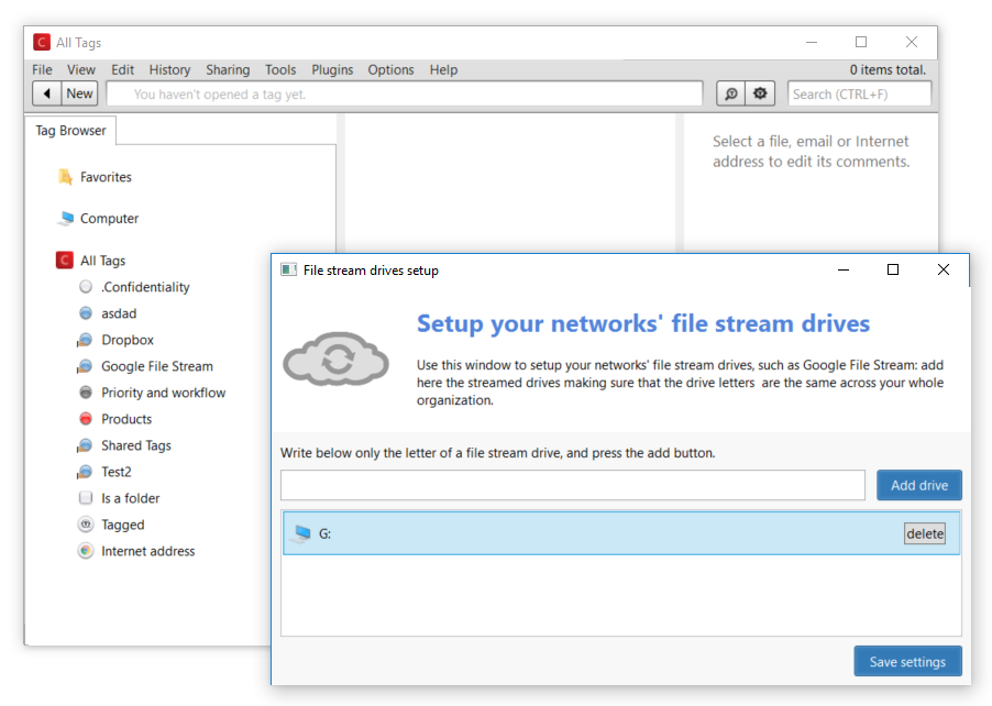 Tagging files in Google Drive (using Google File Stream) - File Tagging,  Document Management